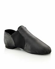 Capezio EJ2 Slip on Split Sole LEATHER Jazz Shoe NIB - Black and Caramel