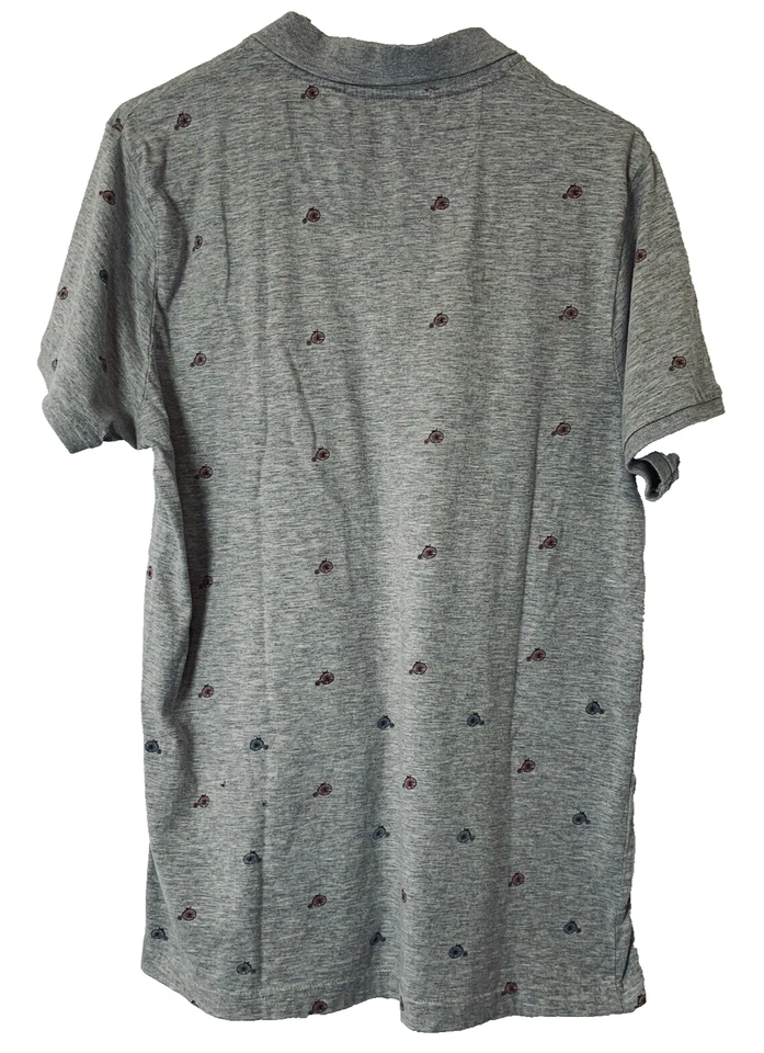 Camisa polo de golf Whispering Smith 3/4 botones estampado gráfico cuello acanalado y mangas Foto 2 de 4