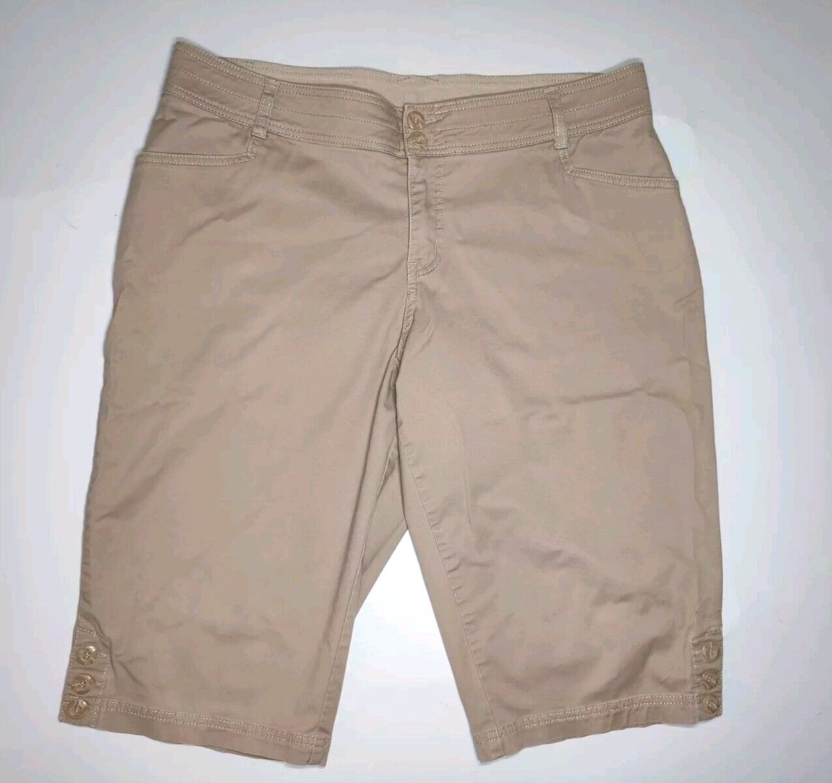 Lane Bryant Womens 18 Capri Crop Stretch Chino Casual Pants