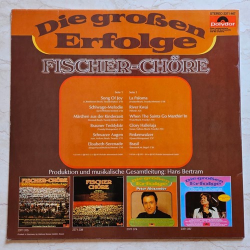 Fischer-Chöre - Die Grossen Erfolge - LP - 1974 - Polydor - Bild 2 von 4