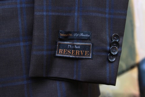 43R Jos A Bank Reserve Tailored Fit Windowpane Men's Blazer Sportcoat C090698 - Picture 11 of 11