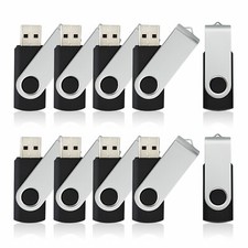 Kootion 10pcs USB Stick 4GB USB 2.0 Metal Anti-skid USB Flash Drive Memory Stick