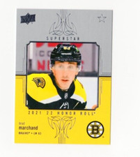 2021-22 Upper Deck Series 1 Brad Marchand #HR-9 Honor Roll Boston Bruins