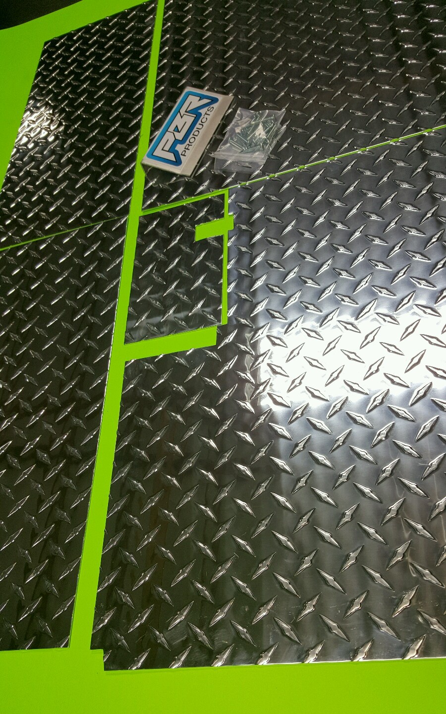 Aluminum Diamond Plate Floor Mat for Club Car Golf Cart DS 82-Up 5 piece kit