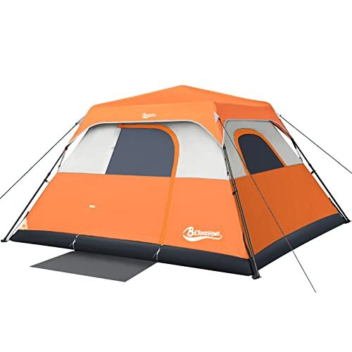 Instant Cabin Tent, 6 Person Camping Tent Setup in 60 Seconds Rainfly