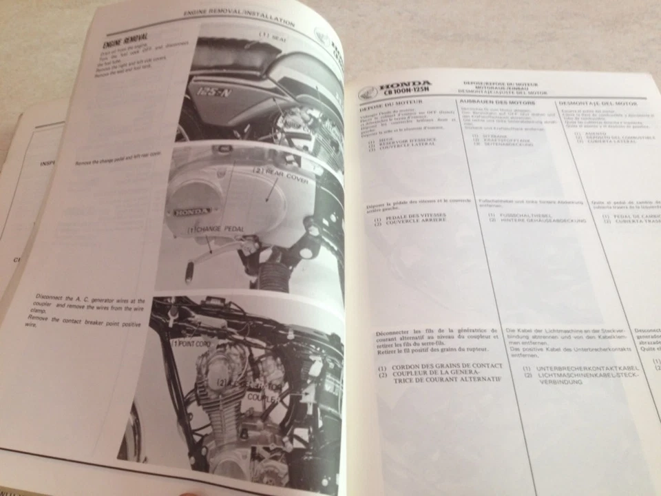 Honda CB125N CB100N CB CBN 100 125 CB125 Revisión Técnica Manual De Taller - Imagen 4 de 4