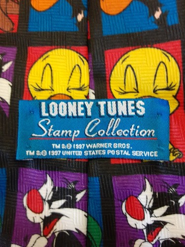 Looney Tunes Stamp Collection 1997 Necktie Warner Brothers US Postal Service - Picture 8 of 10