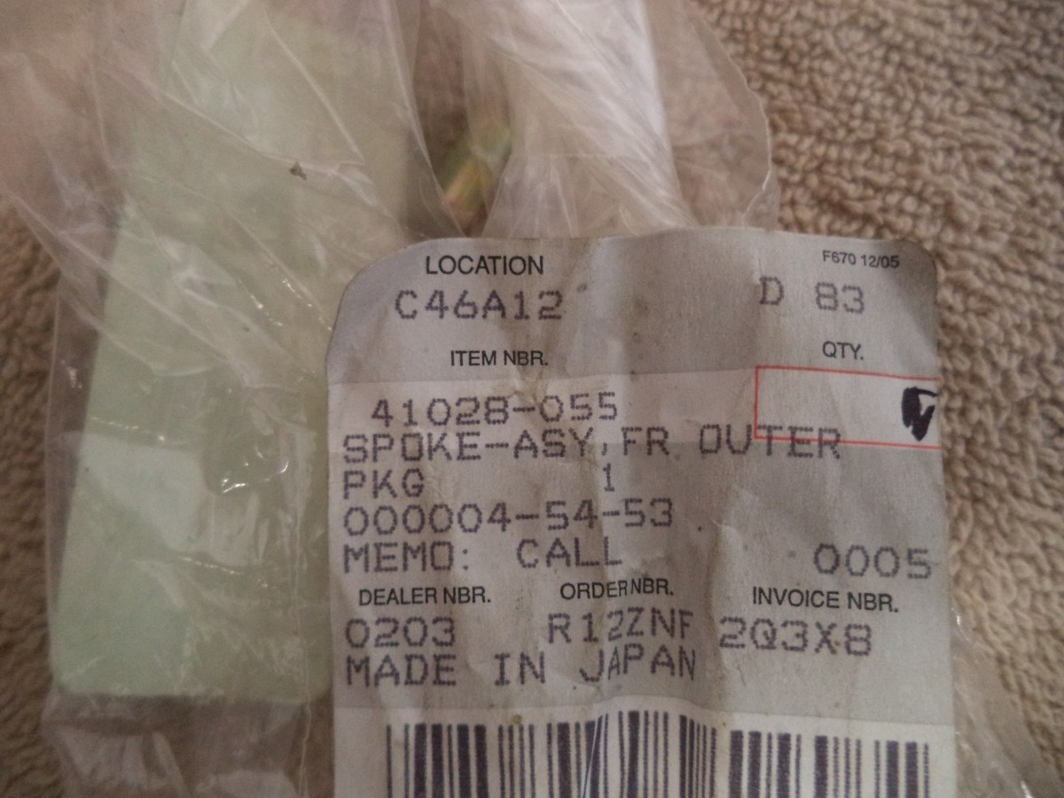 Kawasaki OEM NOS spoke 41028-055 #7976 | eBay