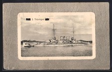 Ak Nave da Guerra SMS Thüringen Vor Der Costa, Imperiale Marino 1925