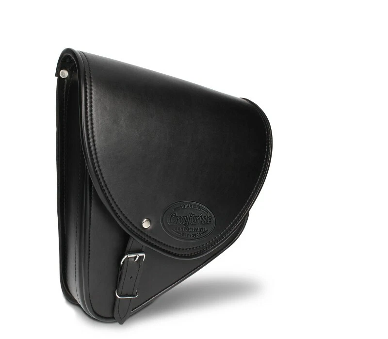 Sacoche Cavalière Moto Indiana noir gauche Simple Modèle pour moto custom 10l - Photo 4/4