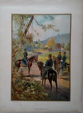 "U.S. Army- Generals -1864" Warner & Co. Chromolithograph c 1890