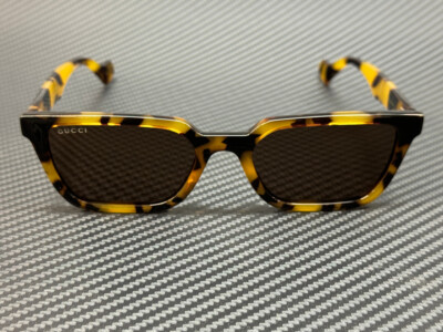GUCCI GG1539S 005 Yellow Havana Brown Men's Medium 55 mm