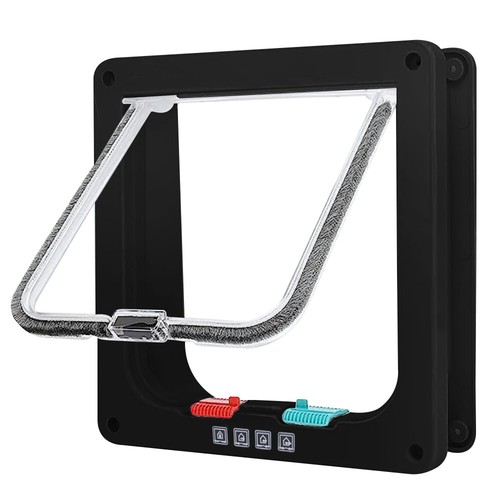 Zanzariera per gatti animali domestici 4 vie porta magnetica per animali domestici patta sicura chiudibile finestra di sicurezza - Foto 2 di 17