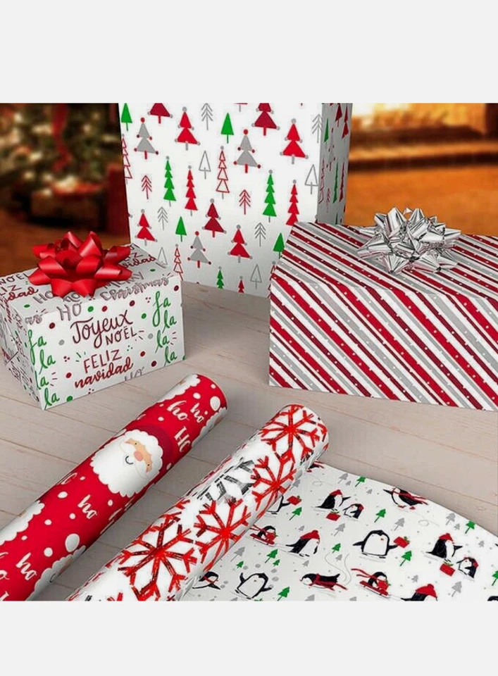 Papel de envolver regalo Kirkland doble cara - 270 cuadrados Ft. Foto 2 de 4