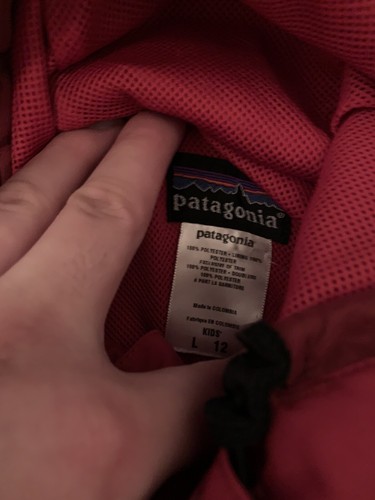 Patagonia Kids Youth Large Red Windbreaker Jacket Hoodie - Picture 3 of 3