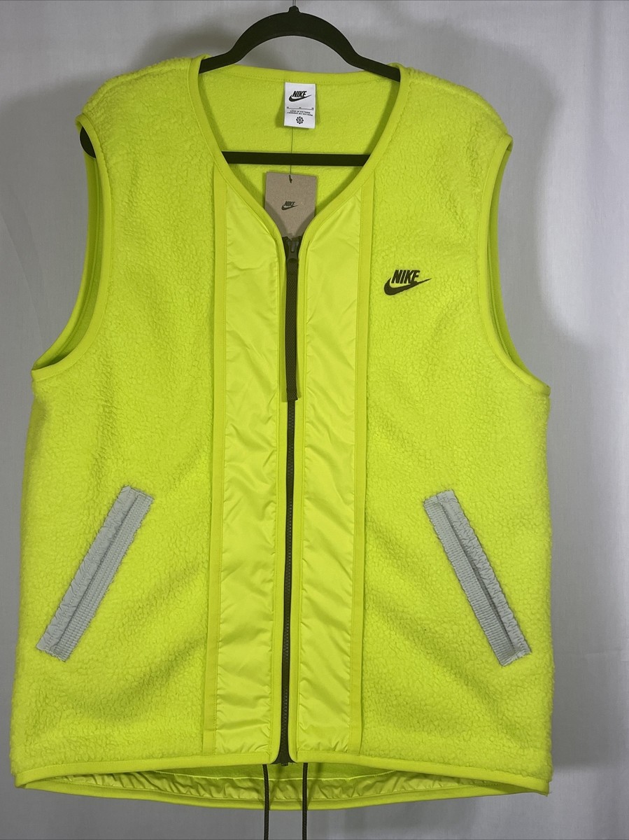 Nike Sportswear High-Pile Fleece Sherpa Vest Size Medium Venom Green  DD5025-345 | eBay
