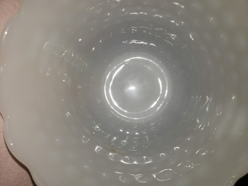 Vintage Fire-King Vase Dots and Dashes Milk Glass - Picture 4 of 6
