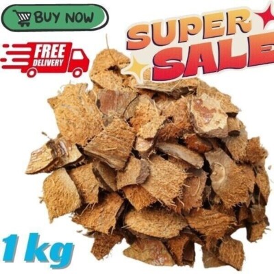 COCONUT SHELL CHIPS ECO FRIENDLY 100% NATURAL PURE PRODUCT CEYLON 1KG