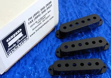 Lindy Fralin Premium Black Pickup Covers For Stratocaster x3, #LFBCVR Strat