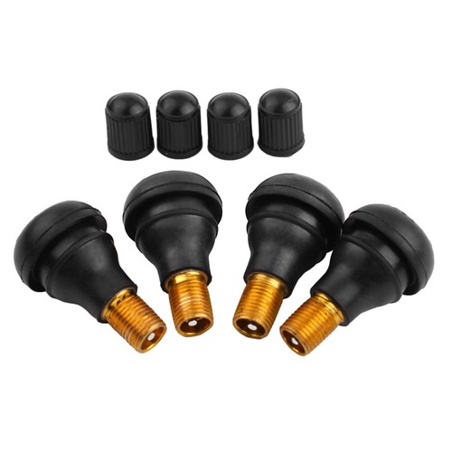 4 TR412 Tubeless Tire Valve Nozzles with Enhanced Aluminum and Rubber Design - Picture 8 of 23