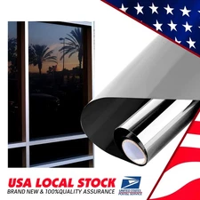 Black One Way Mirror Privacy Window Film UV Reflective Sun Block For Home office