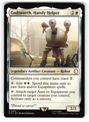Codsworth, Handy Helper #14 (NM) (Non-Foil) (R) (PIP) Magic MTG