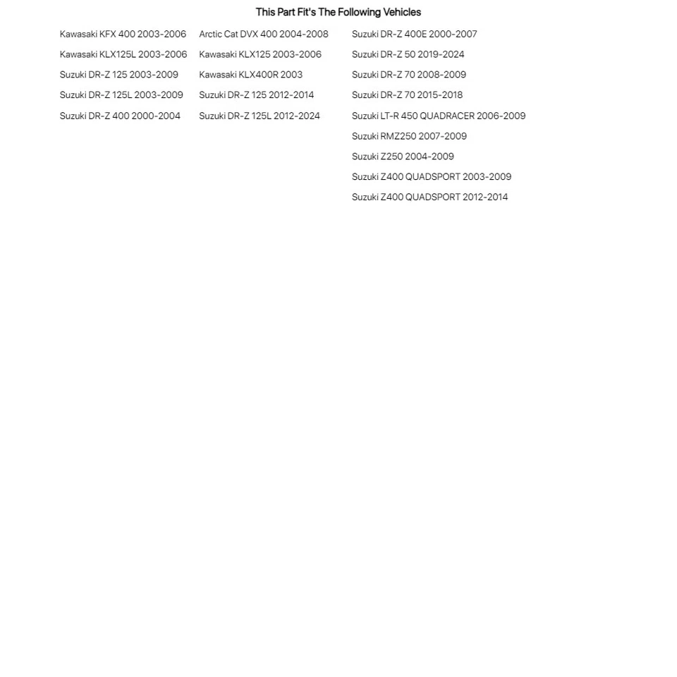 Tapa de gas de aluminio Tusk Billet negra mecanizada para KAWASAKI KFX 400 2003-2006 Foto 4 de 4