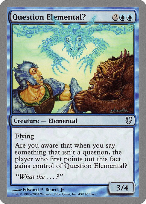 Question Elemental? NonFoil Unhinged 43 NM MTG