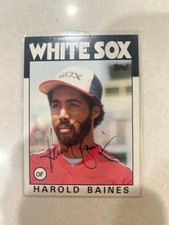 1986 Topps Harold Baines auto autograph signed