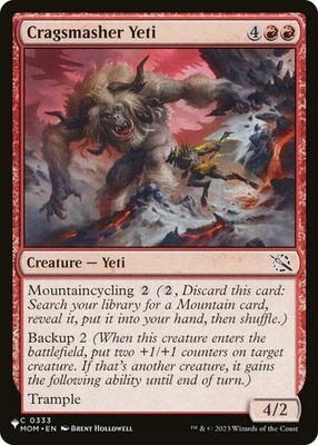Cragsmasher Yeti - The List~333~NM~(PLIST) - The List~MTG