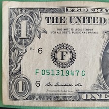 Birthday 🎂 Note May 13 1947 $1 Fancy Serial Number F05131947G