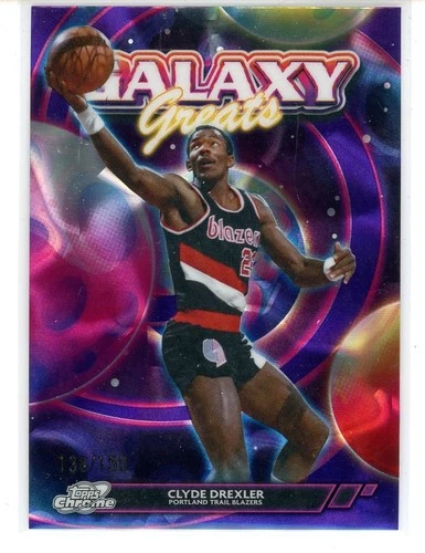 2025-26 Topps Chrome Cosmic Clyde Drexler Galaxy Greats Purple #138/150 (DG)