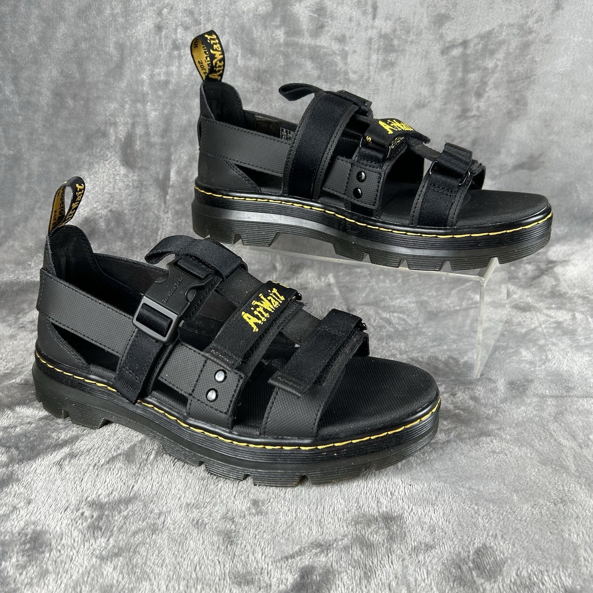 Dr Martens Mens Size 13 Pearson Webbing Black Sport Sandals Shoes Amazon.com | Dr. Martens, Unisex Pearson Multi Strap Sandal  main image 3