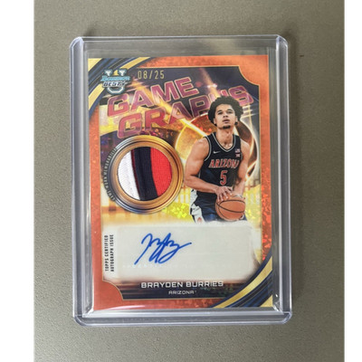 2025 Topps Bowman U Best Brayden Burries Auto Patch /25 Arizona Game Graphs