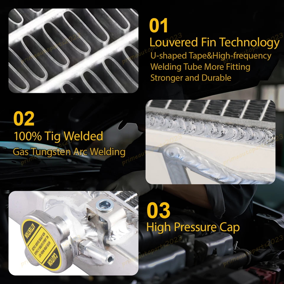 Fit 1977-92 Cadillac Brougham/Pontiac Bonneville 5.7/6.0/6.6/7.0L 4 Row Radiator Foto 2 de 4