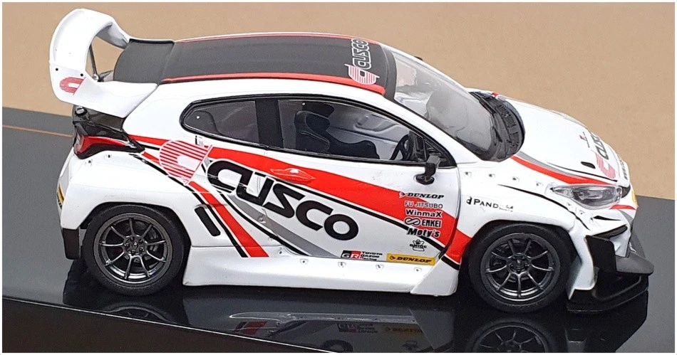 Ixo 1/43 Scale MOC329 - Toyota GR Yaris Pandem RHD Cusco - White/Red - Image 3 of 4