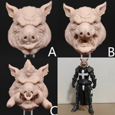 Figura de 6"" con cabeza de bestia de cerdo animal 1/12 sin pintar
