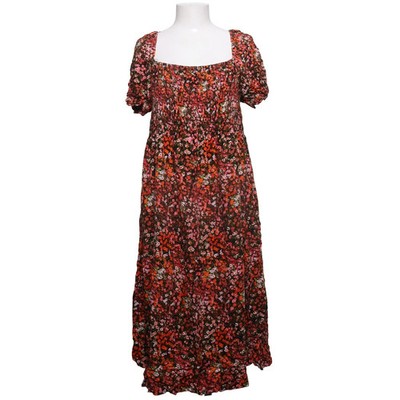 H&M, Kleid, Größe: L, Schwarz/Mehrfarbig, Viskose, Blumen, Damen #O5h