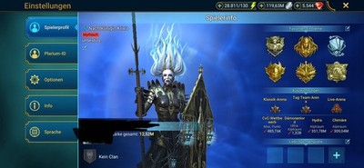 Raid Shadow Legends Account +2Ninja6*,+2Trunda,12m PP 29k energy 5,5k gems