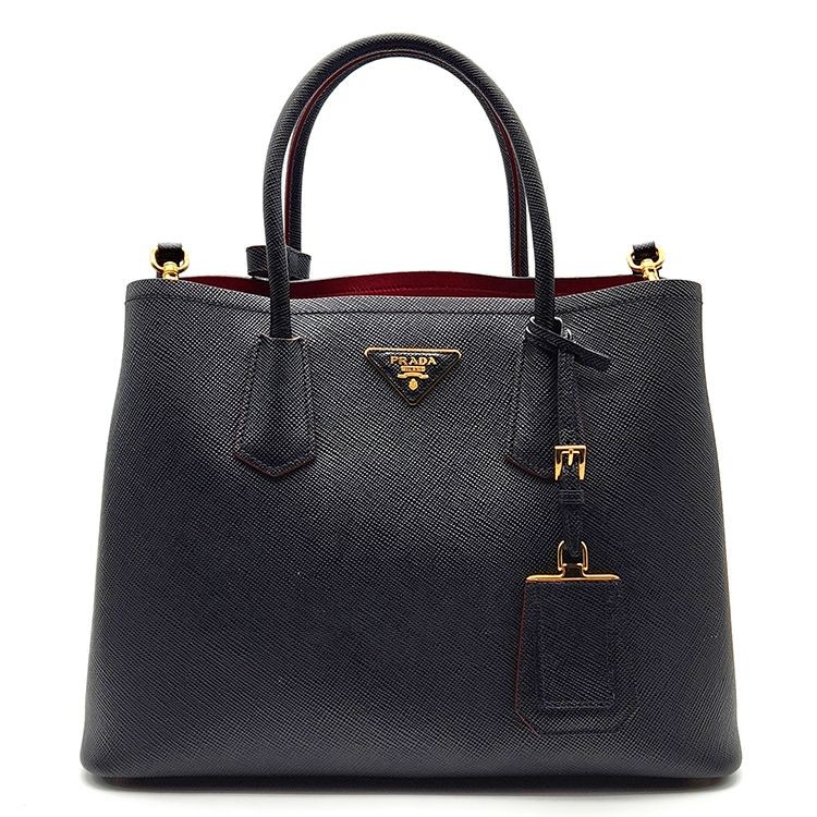 Prada Saffiano Double Tote and Shoulder Bag L352767 120538070