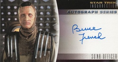 Star Trek Insurrection Bruce French As Sona Officer Autograph Card A17