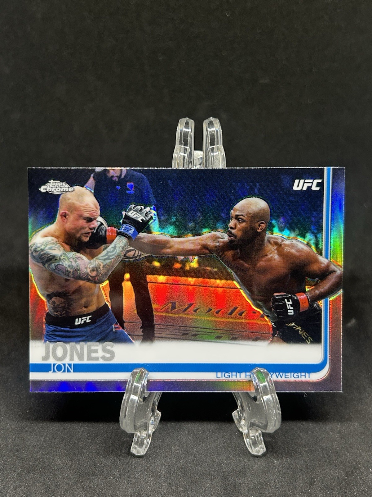 2019 Topps Chrome UFC MMA Image Variation Silver Refractor Parallel JON JONES #1