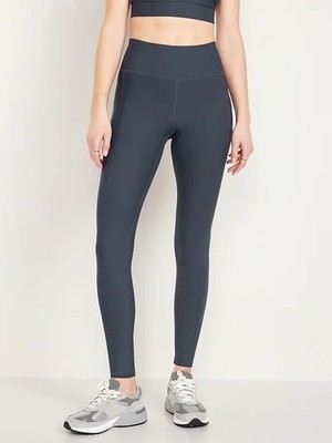 Old Navy Powersoft Women's Navy High Rise Ankle Leggings Size S Stretch Yoga