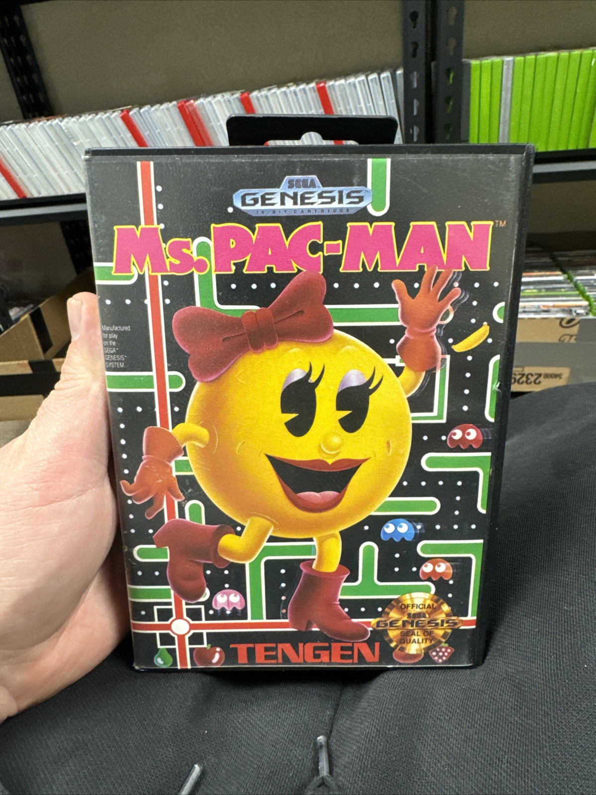 Ms. Pac-Man (Sega Genesis, 1991) Tested - Cib - Hang Tab