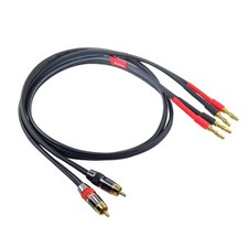 WJSTN Banana Plug to RCA Speaker Cable 6FT, Red Black