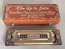Old Large German Hohner Harmonia In Box 