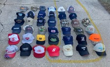 Vintage lot of 40 Snapback Trucker Hat Caps Patch mesh K Brand USA advertising