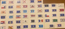 US Lot of 50 Bi-Centennial State Flags . Used Lightly Hinged