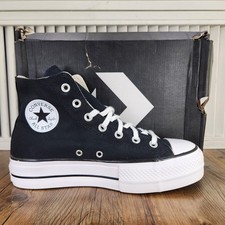 Converse CTAS Lift Hi Platform Sneakers Womens Sz 8.5 Black White Shoes 560845F