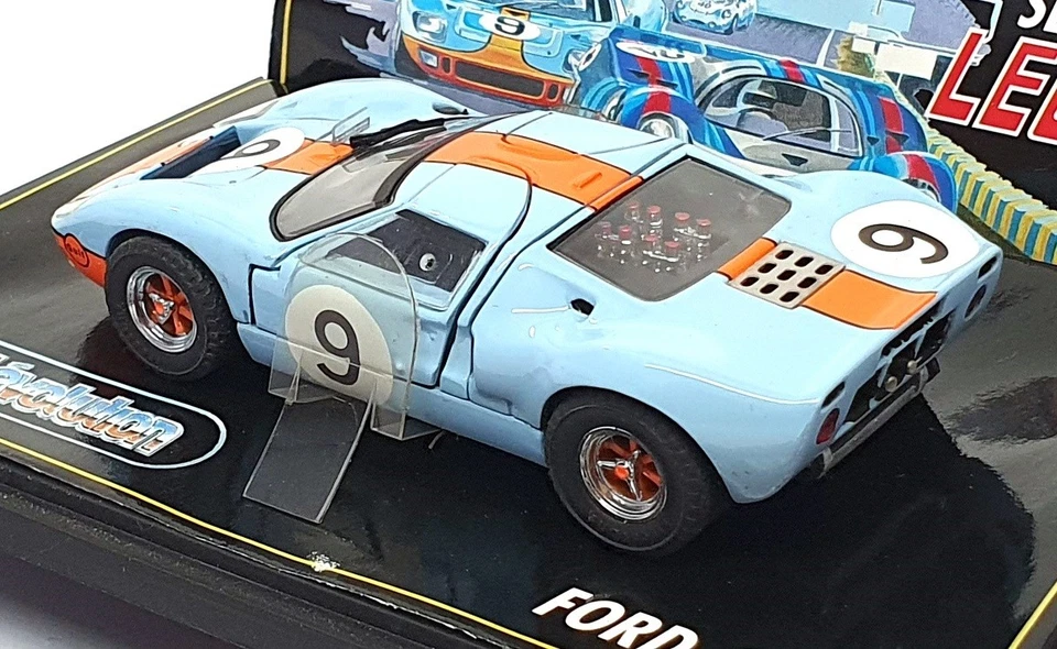Jouef 1/43 Scale 100400 - Ford GT40 #9 Le Mans 1968 - Lt. Blue/Orange - Image 2 of 4